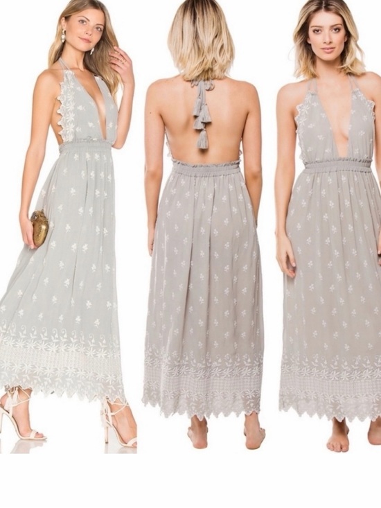 LoveShackFancy Dresses & Skirts - LoveShackFancy Isabel Dress Halter Backless Maxi Dress